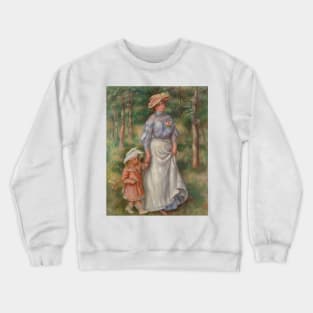 La Promenade by Auguste Renoir Crewneck Sweatshirt